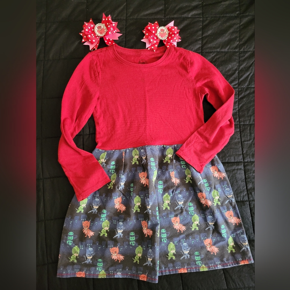 PJ Masks Owlette Dress Hair Bows 4-5